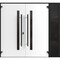 Vdomdoors Front Exterior Prehung Aluminum Double Doors Ronex0144 Grey 1 Sidelight Mirrored Clear Glass 1 RONEX0144DEXD-GRE-W72+12xH96-LH-I - alternate 1
