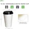 Ecoquality 16oz White Disposable Paper Coffee Cups with Black DomeLids - For Office, and Latte, 25PK EQ16WPCBDL-25 - alternate 3