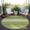Homeroots 8' Lime Green Ivory And Black Round Abstract Washable Indoor Outdoor Area Rug 599978 - alternate 5