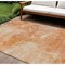 Homeroots 10' X 14' Salmon Peach And Ivory Nautical Washable Indoor Outdoor Area Rug 581748 - alternate 1