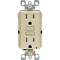 Leviton SmartlockPro Self-Test 15A Ivory Residential Grade Tamper Resistant 5-15R GFCI Outlet R11-GFTR1-0KI - alternate 1