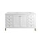 James Martin Vanities Chicago 60 in. Double Vanity, Glossy White, w/ 3 CM Ethereal Noctis Silestone Top 503-V60D-GW-3ENC - alternate 1
