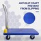 Wrightmaster 880 lb. Capacity 4-Wheel Steel Standard Duty Platform Truck - Blue, Folding Push Cart ZR-B1-400 - alternate 5