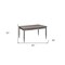 Homeroots 60" X 36" X 30" Gray Oak And Antique Gray Dining Table 318916 - alternate 3