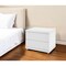 Homeroots 18" White Wood Two Drawer Nightstand 370736 - alternate 5