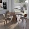 Leisuremod Clivo Leather Dining Chair with Walnut Poplar Wood Frame, 4PK CDWN-18LGR4 - alternate 7