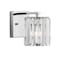 Jonathan Y Coco Prism Vintage 4.75" 1-Light Metal/Glass Classic Glam LED Vanity Light, Chrome JYL3552A - alternate 7