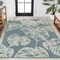 Jonathan Y Tobago High-Low Two-Tone Monstera Leaf Blue/Ivory 3 ft. x 5 ft. Indoor/Outdoor Area Rug HWC100C-3 - alternate 6