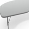 Flash Furniture Commercial Adjustable Height Kidney Activity Table with Locking Casters-Gray XU-A4896-KIDNY-GRY-T-P-CAS-GG - alternate 3