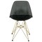 Leisuremod Cresco Plastic Dining Side Chair with Gold Base, Transparent Black, 2PK CR19TBLG2 - alternate 5