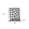 Homeroots 50" X 60" Black and Off White Cotton Woven Plaid Throw Throw Blanket with Fringe 548947 - alternate 4