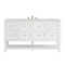 James Martin Vanities Breckenridge 60 in. Single Vanity, Bright White, w/ 3 CM Lime Delight Quartz Top 330-V60S-BW-3LDL - alternate 1