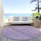 Homeroots 8' Lavender And Purple Round Abstract Washable Indoor Outdoor Area Rug 605556 - alternate 7