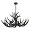 Jonathan Y Eldora 36" 8-Light Rustic Farmhouse Adjustable Resin Antler LED Chandelier, Black JYL6319C - alternate 6