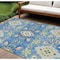 Homeroots 8' X 10' Blue Green And Orange Oriental Washable Indoor Outdoor Area Rug 597677 - alternate 1
