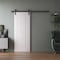Sartodoors Barn Door 28 x 96 inches, BASIC 9111 White, 6.6FT Silver Rail Track Heavy Hardware Set, Solid Pan BASIC9111BD-S-SKIN-2896 - alternate 1