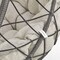 Leisuremod Summit Foldable Egg Swing Chair with Iron Stand, UV-Resistant Wicker, Weatherproof SSCBL-35LBR - alternate 3