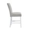 Homeroots Set of Two 25" Gray and White Velvet and Solid Wood Counter Height Bar Chairs, 2PK 573453 - alternate 3