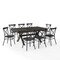 Crosley Hayden 9-Piece Dining Table Set For 8 W/Camille Chairs KF20012SL-MB - alternate 1