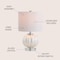 Jonathan Y Pearl 17.5" Glass/Crystal LED Table Lamp, White/Chrome JYL2076A - alternate 5