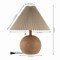 Jonathan Y Aksel 17.25" Coastal Scandinavian Resin/Iron Sphere LED Table Lamp w/Pleated Shade and Pull Chain, Br JYL1145A - alternate 5