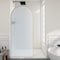 Anzzi Ember Series 74x 34in Framed Arch Fixed Shower Screen Door, Brushed Gold, 8mm Tempered Fluted Glass SD-AZ18-01BG-FL - alternate 1