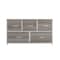 Flash Furniture Harris 5 Drawer Storage Dresser with White Cast Iron Frame, Light Natural Wood Top and Easy Pull En WX-5L206-MDF-WHT-LNT-GG - alternate 6