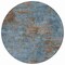 Homeroots 8' Teal Blue And Brown Round Abstract Washable Indoor Outdoor Area Rug 609396 - alternate 4