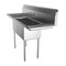 Koolmore 2 Compartment Stainless Steel NSF Commercial Kitchen Prep & Utility Sink with 2 Drainboards SB151512-15B3 - alternate 6