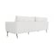 Homeroots Modern 77in White and Black Fabric Loveseat 480892 - alternate 4