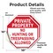 Signmission Private Property No Hunting or Tres, 10 inch X 10 inch, Vinyl Decal, 2PK OC-D-2PACK-10-153 - alternate 2