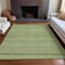 Homeroots 3' X 5' Fern Green And Sage Striped Washable Indoor Outdoor Area Rug 615338 - alternate 5