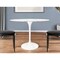 Homeroots 40" White Rounded Stone And Metal Pedestal Base Dining Table 520844 - alternate 6