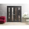 Sartodoors Sliding Closet Double Bi-fold Doors, Lucia 2366 Matte Black with Clear Glass and Aluminum Strips,  LUCIA2366DBF-BLK-96 x 80 (4* 24x80) - alternate 5