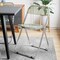 Leisuremod Lawrence Acrylic Folding Chair with Metal Frame, Amber LF19A - alternate 5