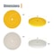 Powertec 8" Buffing Wheels, White Cotton (70 ply) and Yellow Cotton (42 ply), 5/8" Arbor Hole 71645 - alternate 4