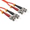 Sanoxy 3m ST/ST Duplex 50/125 Multimode OM2 Fiber Optic Cable SNX-CBL-LDR-FB104-5403 - alternate 1