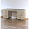 Homeroots 64" Ivory and Silver Solid Wood Executive Desk With Five Drawers 489190 - alternate 3