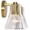 Nuvo Gianna, 2 Light Vanity, Vintage Brass Finish, Clear Glass 60/8342 - alternate 4
