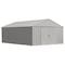 Arrow Classic 12 x 17 x 8 ft Flute Grey Steel Storage Shed CLG1217FG - alternate 1