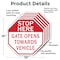 Signmission Stop Here Gate Opens Towards Vehicl, 10 inch X 10 inch, Aluminum Metal Signs, 5PK OC-A-5Pack-10-135 - alternate 4