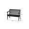 Homeroots 42in Black Solid Wood Distressed Storage Bench With Flip Top 733249 - alternate 4