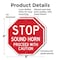 Signmission Stop Sound Horn Proceed with Cautio, 6 inch X 6 inch, Plastic Sign, 2PK OC-P-2PACK-6-323 - alternate 3