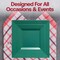 Smarty Had A Party 9.5" Hunter Green Square Plastic Dinner Plates (120 Plates), 120PK 9919-CASE - alternate 6