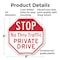 Signmission Stop No Thru Traffic Private Drive, 6 Inch X 6 Inch, Plastic Sign OC-P-6-223 - alternate 4