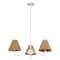 Jonathan Y Grady 27" 3-Light Coastal Farmhouse Adjustable Swooping Arm Metal w/Hand-Woven Rattan Shades LED Cha JYL9559A - alternate 4