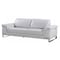 Homeroots 90" Light Gray Italian Leather Sofa With Silver Legs 329617 - alternate 4
