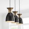 Jonathan Y Edison 33.25" Linear 3-Light Metal Linear LED Pendant, Black/Brass Gold JYL6138A - alternate 6