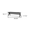 Homeroots 59" Black Solid Wood and Cane Dining Bench 606739 - alternate 5