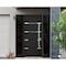 Vdomdoors Steel Door Deux 1105 Black Enamel 2 Sidelight Exterior Windows Sidelites/ Stainless Inserts Entry D DEUX1105EXD-BLK-W12+36+12 x H80-LH-I - alternate 3
